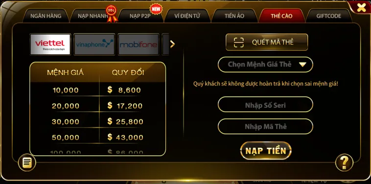 Nạp thẻ điện thoại tại Go88: tiện lợi, linh hoạt, ai cũng làm được