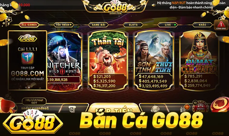 Bắn cá Go88 – đồ họa đẹp, chơi mượt, thưởng hấp dẫn
