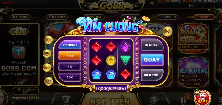 Trải Nghiệm Nổ Hũ Kim Cương Tại GO88 Để Săn Jackpot Khủng Năm 2026